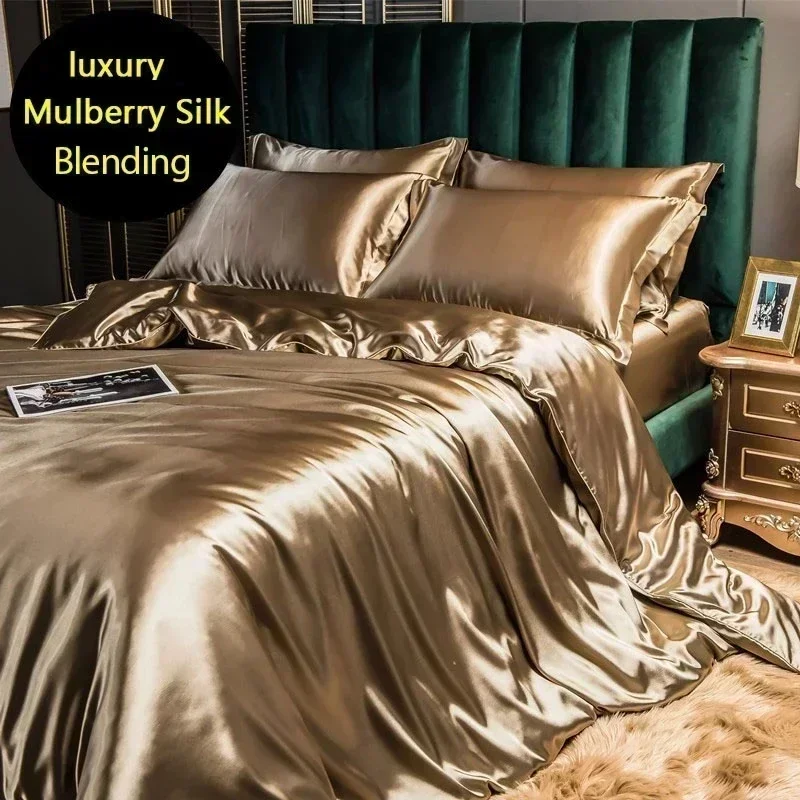 Conjunto de Roupa de Cama em Seda Natural Mix | Mulberry Luxo