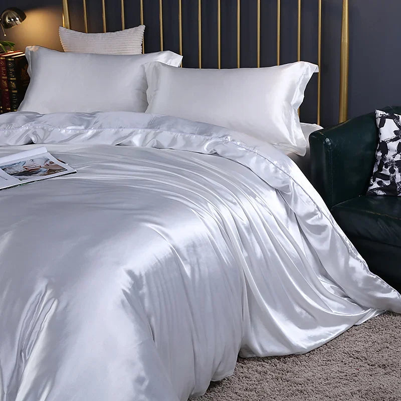 Conjunto de Roupa de Cama em Seda Natural Mix | Mulberry Luxo