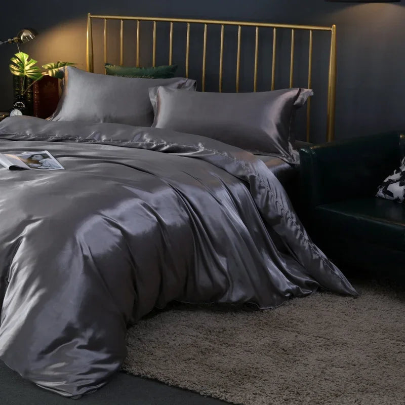 Conjunto de Roupa de Cama em Seda Natural Mix | Mulberry Luxo