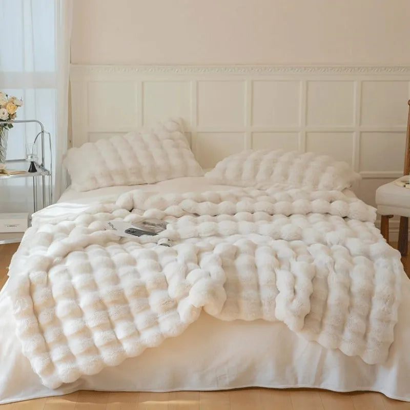 Manta de Pelúcia Faux Fur Quente para Inverno - Beverly Hills