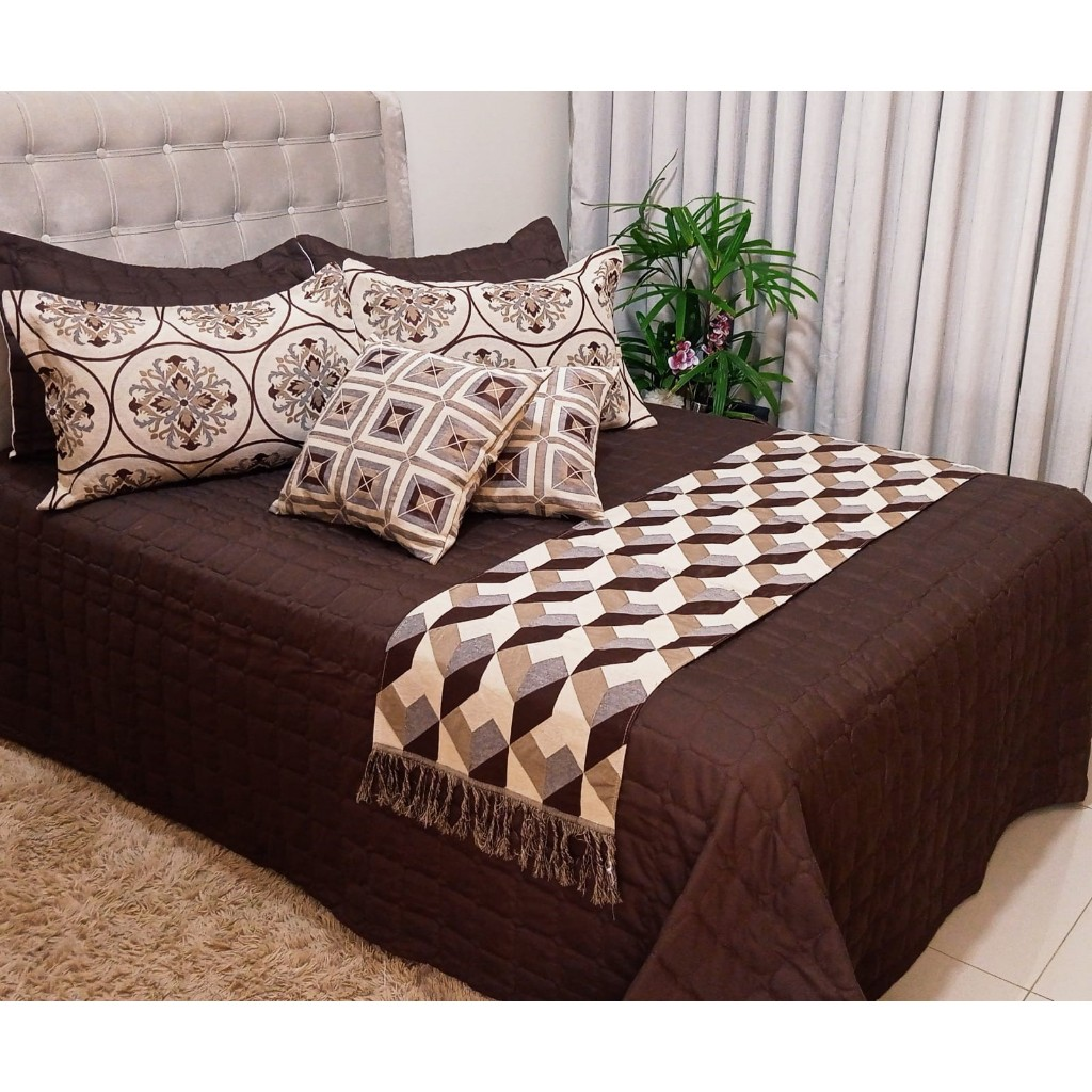 Kit Cobre Leito Casal Queen 6 Peças Thaeme – 2,60m x 2,50m