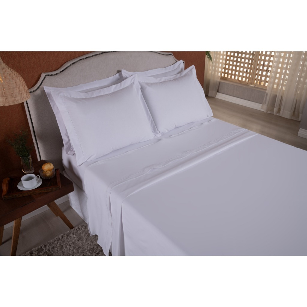 Jogo de Cama King 4 Peças 180 Fios Soutache