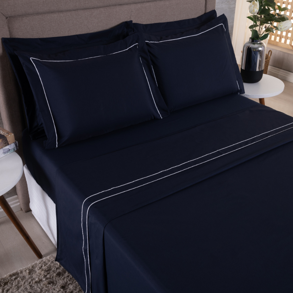 Jogo de Cama Queen 4 pecas 180 Fios Soutache