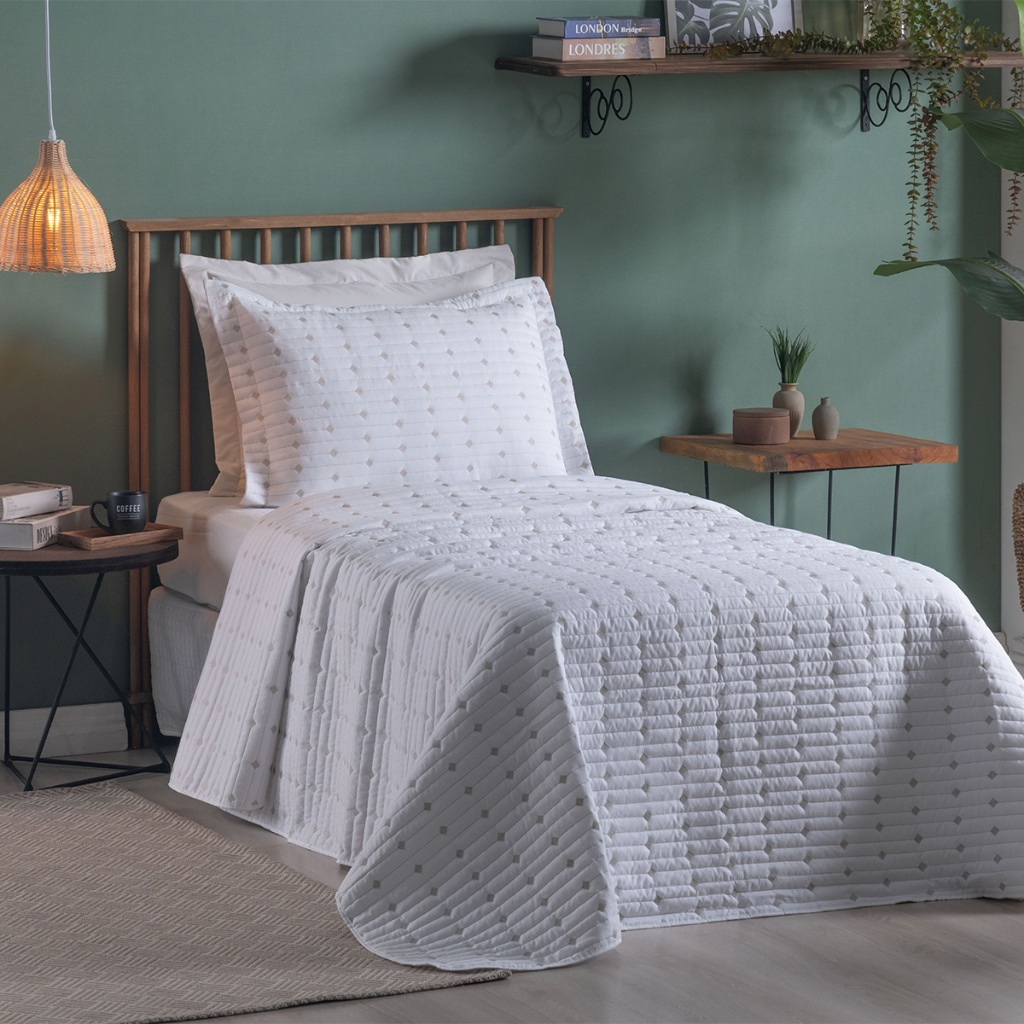 Cobre Leito Percal 200 fios Decor SOLTEIRO/ CASAL/ QUEEN/ SUPER KING