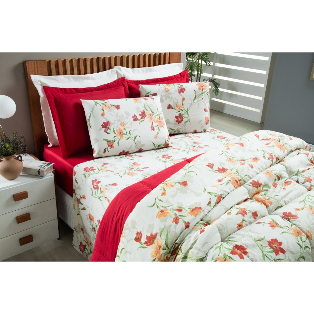 Capa de Edredom Duvet Casal 400 Fios Confort