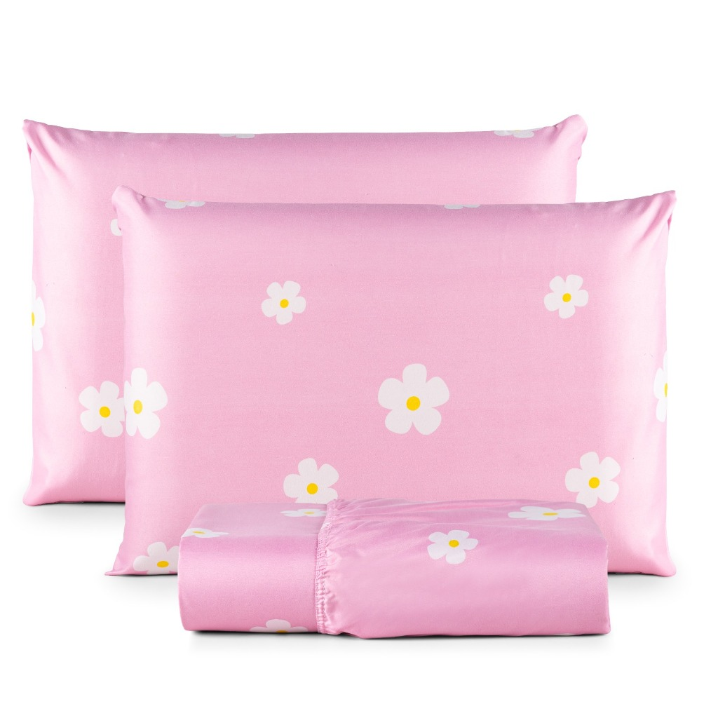 Jogo De Lençol Queen 3 Peças 200 Fios para Cama Box Toque Macio Várias Estampas