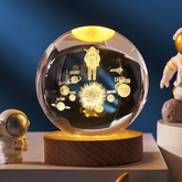 Luminária Galáxia Bola de Cristal 3D - Iluminação e Decoração Exclusiva para Casa