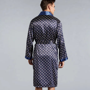 Roupão de Dormir Robe de Cetim Masculino Confortável