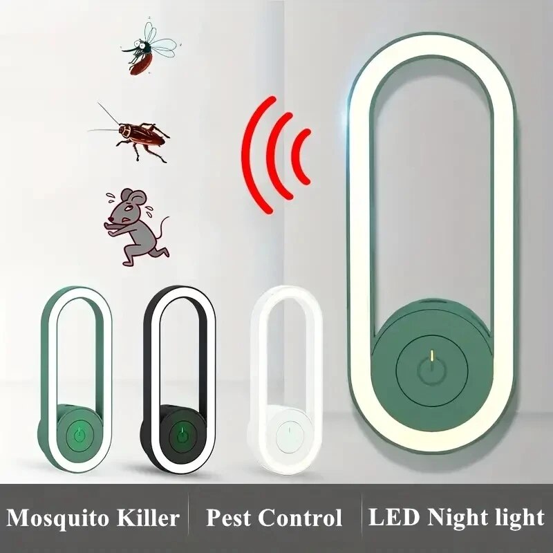 Mini Luminária Ultrassônica Repelente de Mosquitos