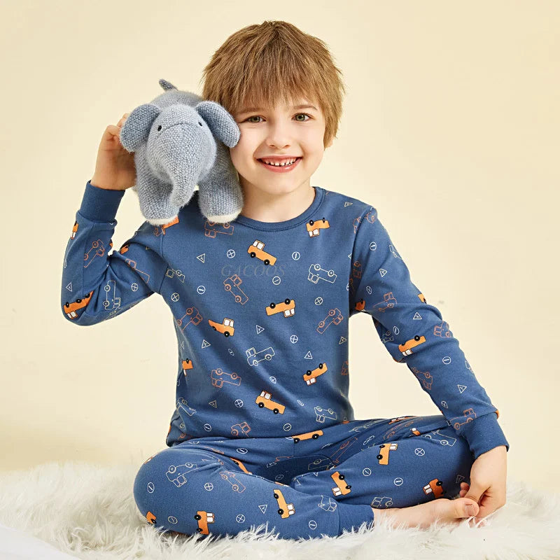 Pijama Infantil de Manga Longa Unissex para Inverno