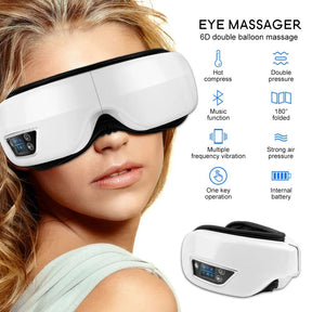 Máscara de Massagem para os Olhos | Relaxamento Inteligente com Bluetooth