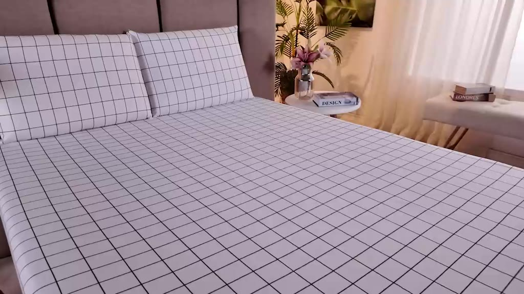 Jogo De Lençol Queen 3 Peças 200 Fios para Cama Box Toque Macio Várias Estampas