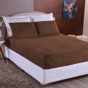 Kit Lençol de Plush Elástico 2 ou 3 Peças
