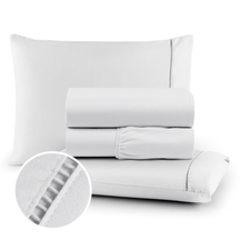 Roupa de Cama Micropercal 400 Fios Ponto Palito 04 Peças