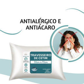 Kit Luxo 02 Travesseiros com Fronhas de Cetim de Seda | Fiorenza