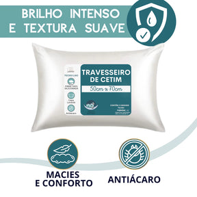 Kit Luxo 02 Travesseiros com Fronhas de Cetim de Seda | Fiorenza