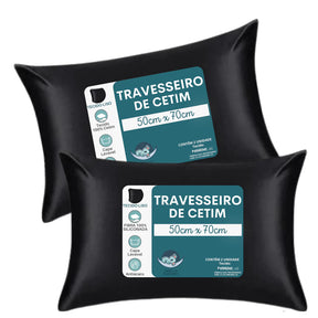 Kit Luxo 02 Travesseiros com Fronhas de Cetim de Seda | Fiorenza