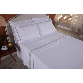 Jogo de Cama King 4 Peças 180 Fios Soutache