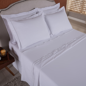 Jogo de Cama Queen 4 pecas 180 Fios Soutache