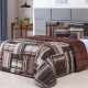 Kit Coberdrom Casal Queen Estampado 3 Pçs Dupla Face