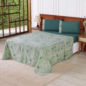 Roupa de Cama Micropercal 400 Fios Ponto Palito 04 Peças
