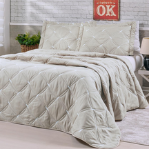 Colcha Cobre Leito King Bordado 200 Fios Luxo Unique - 3 Peças
